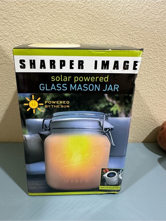 Sharper Image Other - Sharper Image Solar Powered Glass Mason Jar